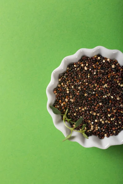 Quinoa in white bowls — Stock Photo, Image