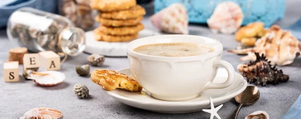 Taza de café con galletas — Foto de Stock