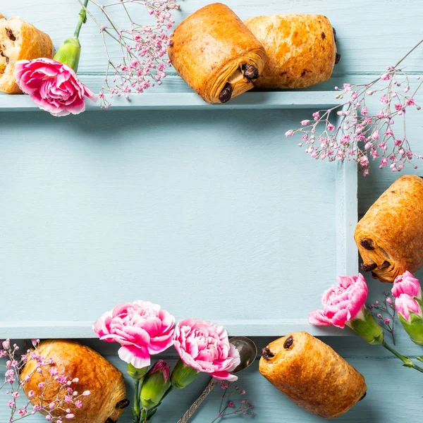 Mini bollo de croissants frescos — Foto de Stock