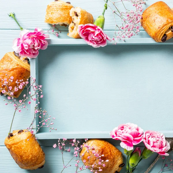 Mini bollo de croissants frescos — Foto de Stock