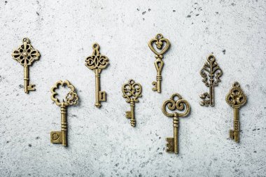 Birçok farklı eski tuşları havai ateş