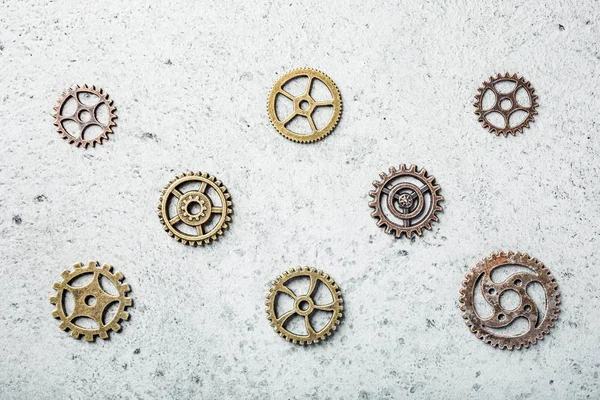 Brass cog wheels, steampunk background