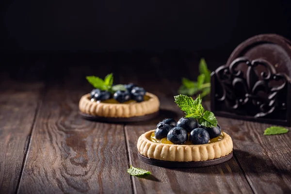 Tartaruga de biscoito caseiro com baga — Fotografia de Stock