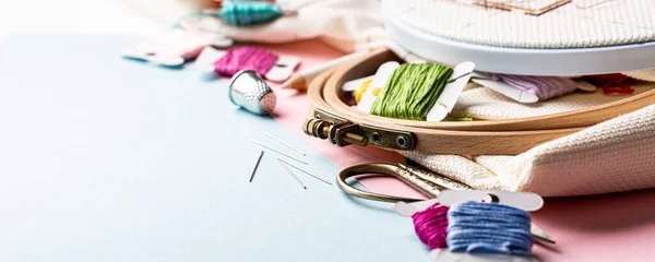 Conjunto de bordados para costura cruzada —  Fotos de Stock