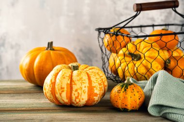 Sonbahar balkabağı Şükran Günü arka planı