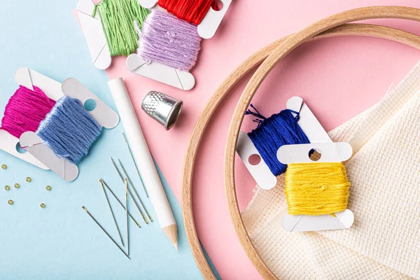 Conjunto de bordados para costura cruzada — Foto de Stock