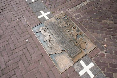 Belçika Hollanda sınırı, Baarle Hertog en Baarle Nassau. Uluslararası sınır şehirden geçiyor