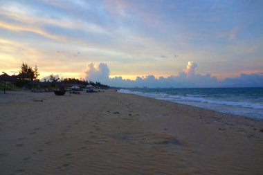 Sunset beach, Hoi bulunduğu bir Vietnam.