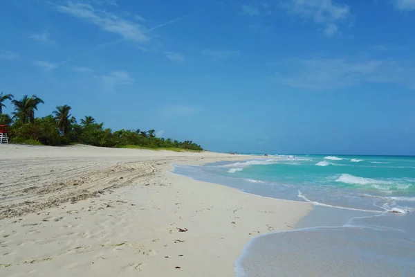 Тропический Песчаный Пляж Карибского Бассейна Кубе Карибский Регион — стоковое фото