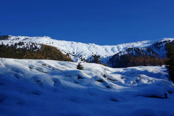 Kemater Alm チロル オーストリア ヨーロッパ各地の冬の風景 — ストック写真