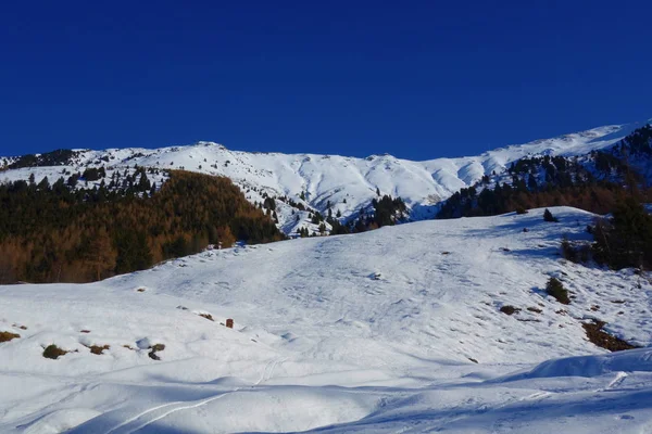 Kemater Alm Tirol Avusturya Avrupa Ülkelerinde Kış Manzarası — Stok fotoğraf