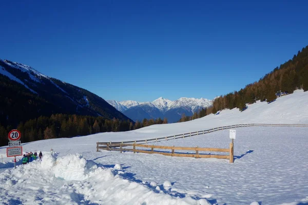 Paisagem Inverno Torno Kemater Alm Tirol Áustria Europa — Fotografia de Stock