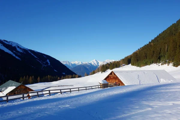 Paisagem Inverno Torno Kemater Alm Tirol Áustria Europa — Fotografia de Stock