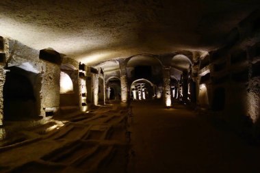 Catacombs San Gennaro Napoli, İtalya, Güney Avrupa'nın