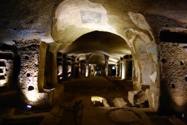 Catacombs San Gennaro Napoli, İtalya, Güney Avrupa'nın