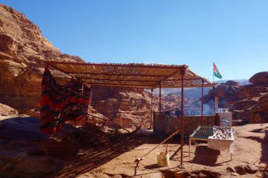 Eski rock city Petra Ürdün'de Ürdün'bulunan bir turistik olarak terk edilmiş