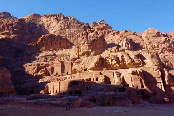 Ancient Abandoned Rock City Petra Jordan Tourist Attraction Located Jordan — Stock Photo, Image