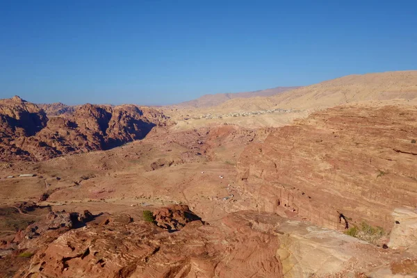 Starożytne Opuszczone Rock Miasto Petra Jordanii Jako Atrakcja Turystyczna Położony — Zdjęcie stockowe