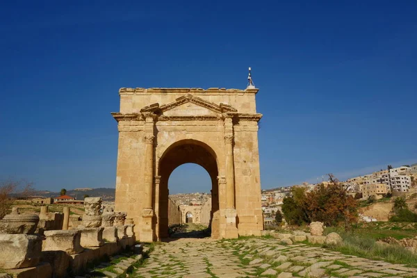 Сайт Знаходиться Північній Йорданії Jerash Близького Сходу Оберігається Юнеско — стокове фото