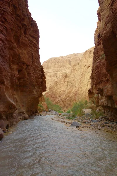 Wadi Canyon Ζάρκα Βρίσκεται Στην Ιορδανία Κοντά Στη Νεκρά Θάλασσα — Φωτογραφία Αρχείου