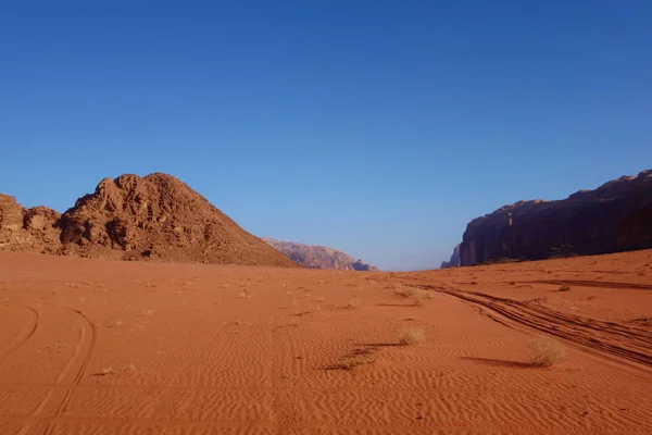 Pustyni Jordanii Nazwie Wadi Rum Regionu Bliskiego Wschodu — Zdjęcie stockowe