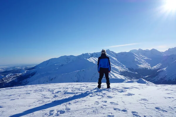 Joven Cima Kopa Kondracka Durante Invierno Zakopane Ubicado Tatry —  Fotos de Stock