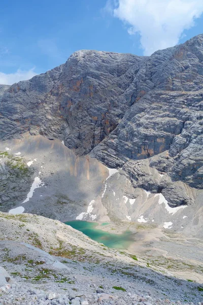 Unterer Eissee Bajo Glaciar Dachstein Cerca Simonyhutte Los Alpes Austríacos —  Fotos de Stock