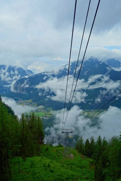 Cable car coach going to the Dachstein Mountains on Mount Krippenstein, Upper Austria, Europe