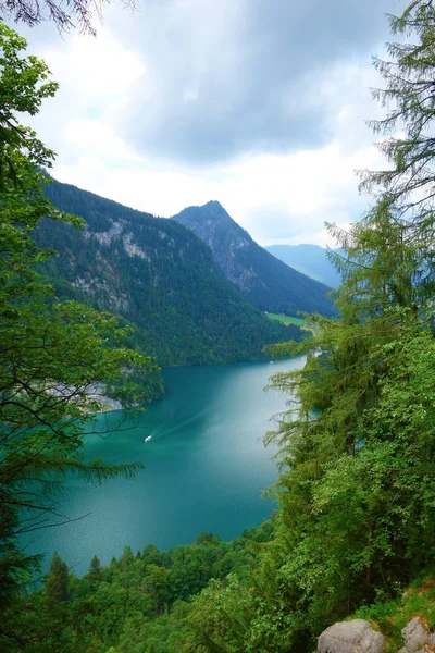 Impresionantes Aguas Coloridas Konigsee Conocido Como Lago Más Profundo Limpio —  Fotos de Stock