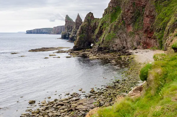 Regno Unito Scozia Highland Wick Spiaggia Pietra Duncansby Head Con — Foto Stock