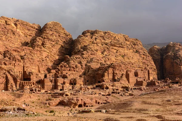 Jordánsko Maánu Gouvernement Petra District Legendární Skalní Město Petra Vyhlídkové — Stock fotografie