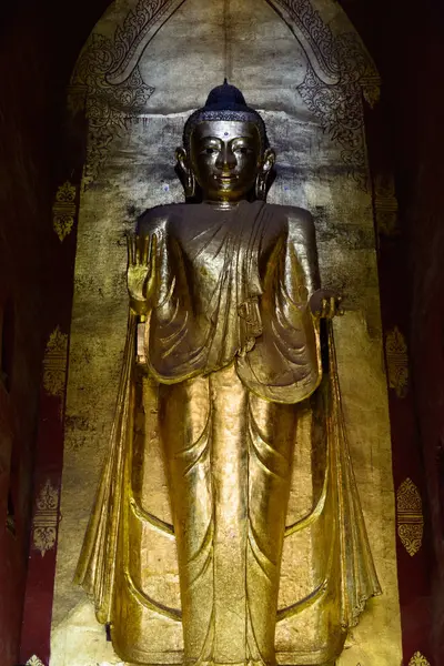 Myanmar Burma Mandalay Region Old Bagan View Sculpture Ananda Temple — Stock Photo, Image