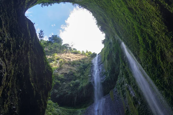 Indonesia Java Timur Pasuruan Air Terjun Madakaripura Cascata Vista Dal — Foto Stock