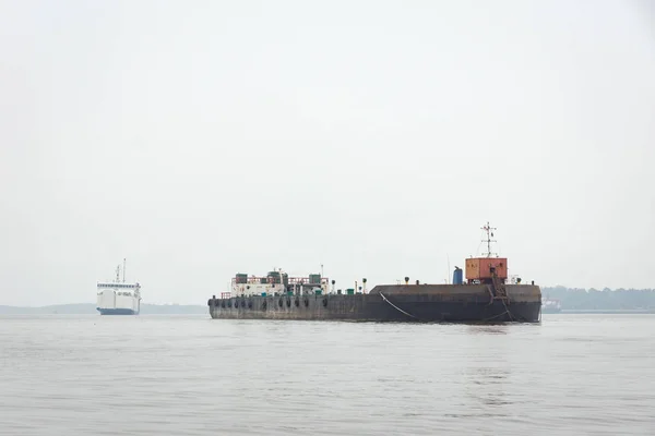 Indonesia Kalimantan Borneo Kotawaringin Barat Ferry Transport Ship Port Kotawaringin — Stock Photo, Image
