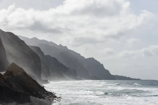 Cabo Verde Santo Antao Costa Santo Antao Con Rocas Día —  Fotos de Stock