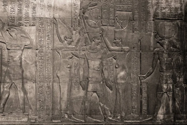 Mısır Aswan Gouvernement Kom Ombo Kom Ombo Tapınağı Tanrılar Horus — Stok fotoğraf