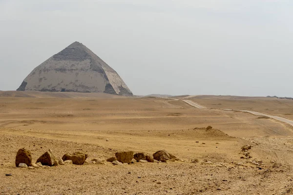 Египет Гиза Gouvernement Дахшур Пирамиды Дахшур Пустыне — стоковое фото