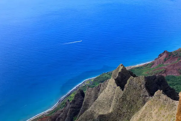 Сша Гаваї Kapaa Kalalau Valleyby Море Пташиного Польоту — стокове фото