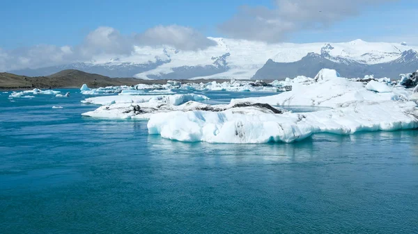 Jokulsarlon 冰川泻湖景观 — 图库照片