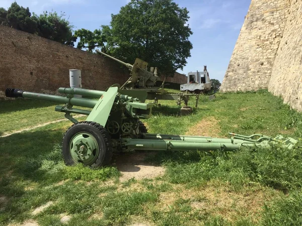 Old guns in the open air military museum in Belgrade fortress