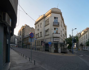 Belgrade, Sırbistan - 03 Mayıs 2018: sabah Carice Milice Caddesi üzerinde