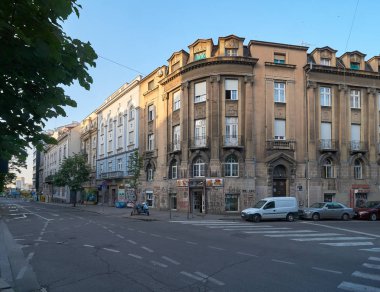 Belgrade, Sırbistan - 03 Mayıs 2018: sabah Carice Milice Caddesi üzerinde