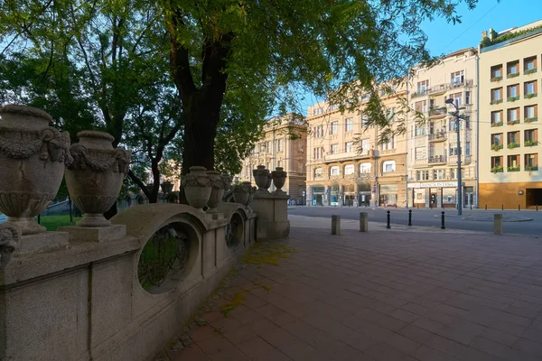 Belgrade Servië Mei 2018 Ochtend Studentski Trg Vierkante Oude Stenen — Stockfoto