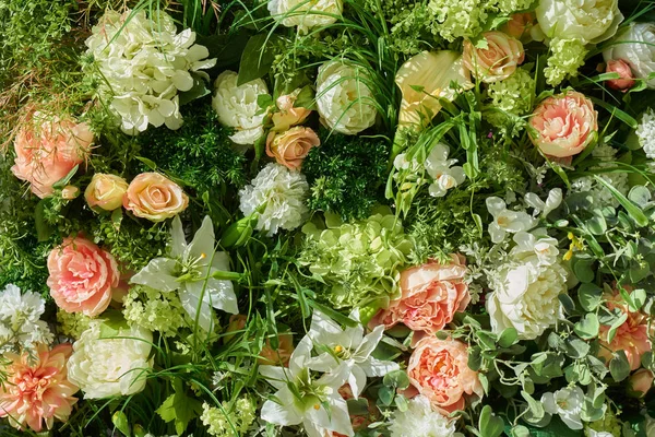 Variedad Flores Plantas Artificiales Como Fondo — Foto de Stock