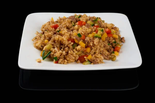 Vietnamese Dish Com Rang Fried Rice Usually Mixed Other Ingredients — Stock Photo, Image