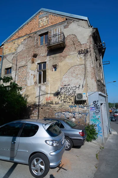 Belgrade Serbia May 2018 Wall Old House Pariska Street — Stock Photo, Image