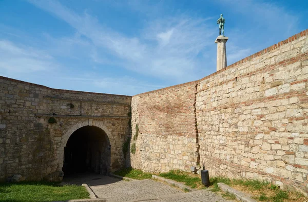 Belgrado Serbia Maggio 2018 Fortezza Belgrado Monumento Pobednik Vincitore Alto — Foto Stock