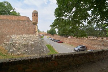 Belgrade, Sırbistan - 04 Mayıs 2018: Belgrad Kalesi Park yerinde görünüm