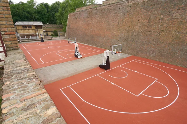 Belgrade Serbia May 2018 View Basketball Courts Belgrade Fortress — Stock Photo, Image