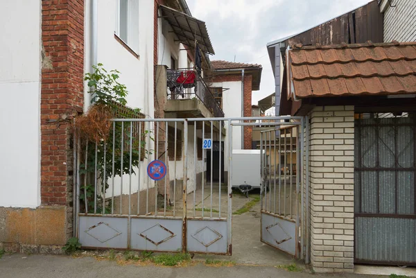 Belgrade Serbia May 2018 Gates Courtyard Solunska Street — Stock Photo, Image